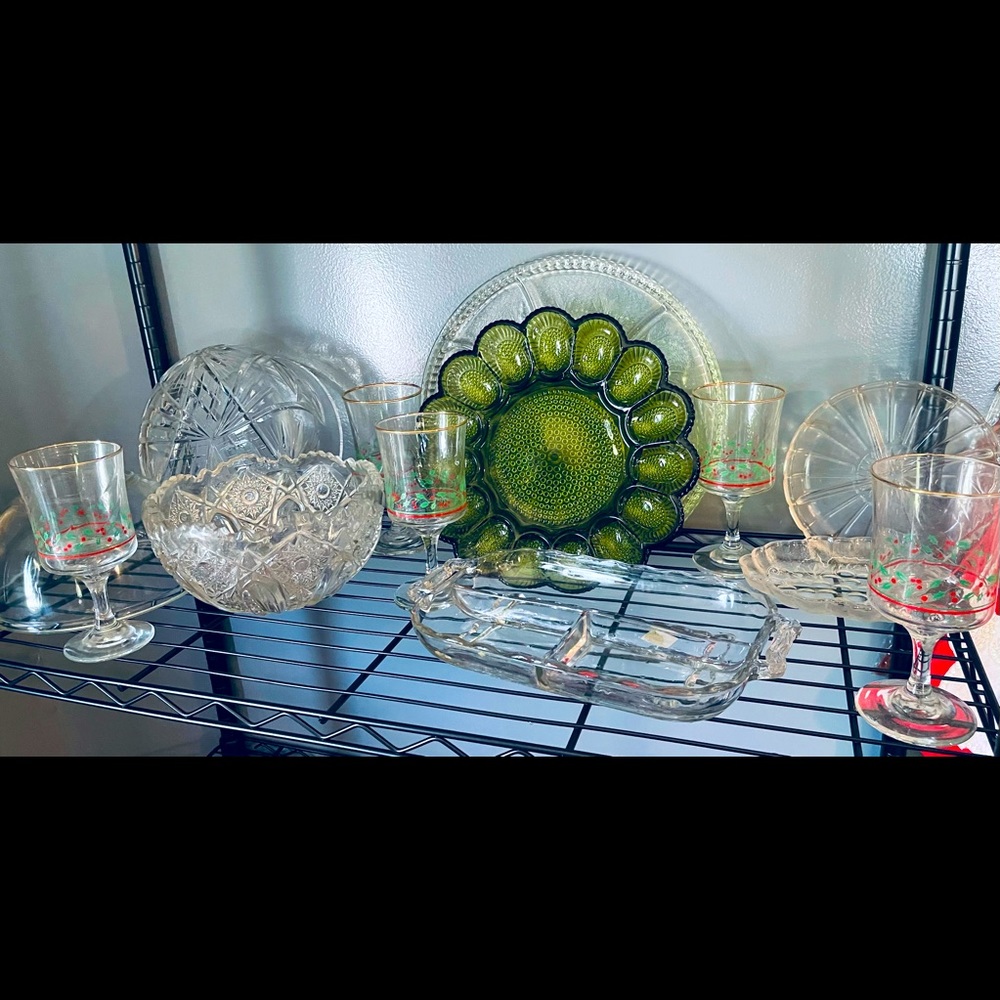 Crystal dish set bundle